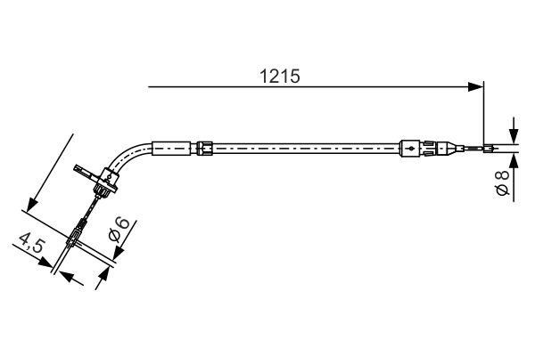 Bosch Трос ручника, правый – цена 756 UAH