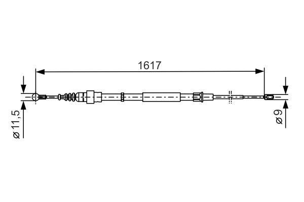 Bosch Трос ручного гальма – ціна 561 UAH