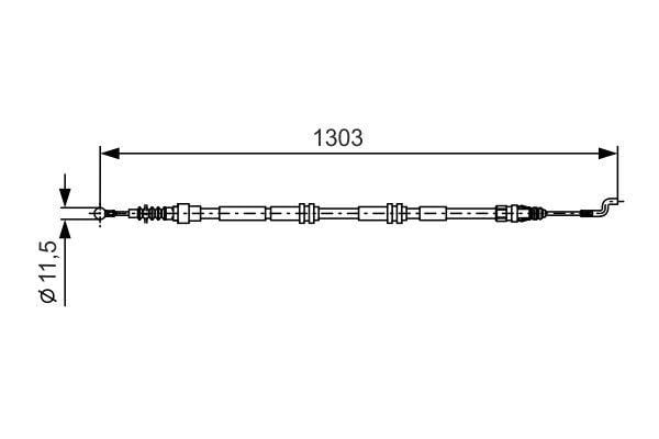 Bosch Трос ручного гальма – ціна 786 UAH