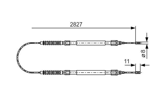 Bosch Трос ручного гальма – ціна 903 UAH