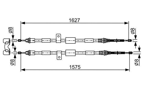 Bosch Трос ручного гальма – ціна 1551 UAH