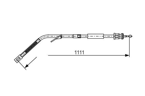 1987477126 Bosch Трос ручника, правый