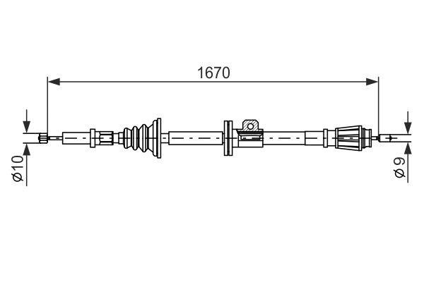 Bosch Трос ручного гальма – ціна 1026 UAH