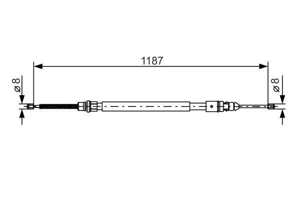 Bosch Трос ручного гальма – ціна 774 UAH