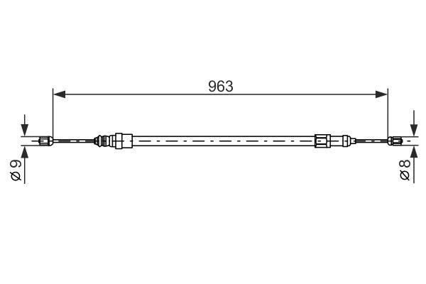 Bosch 1 987 477 489 Трос гальма стоянки 1987477489: Купити в Україні - Добра ціна на EXIST.UA!