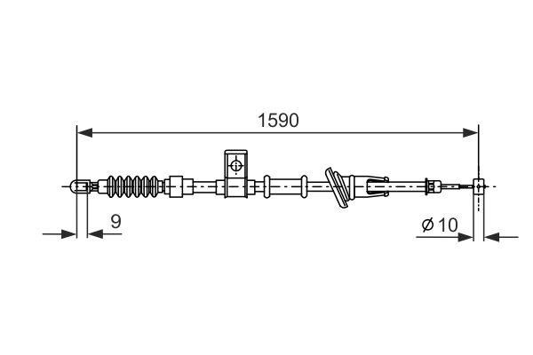 Bosch Трос ручника, левый – цена 930 UAH