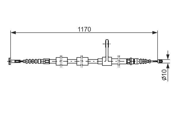 Bosch Трос ручника, правый – цена 1002 UAH