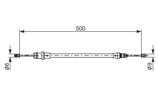 Bosch Трос ручного гальма – ціна 549 UAH