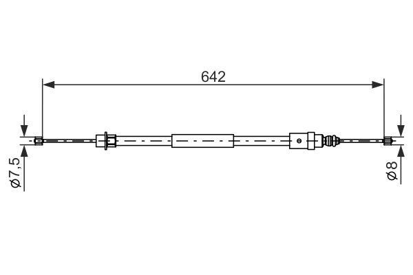 Bosch Трос ручника, правый – цена 576 UAH