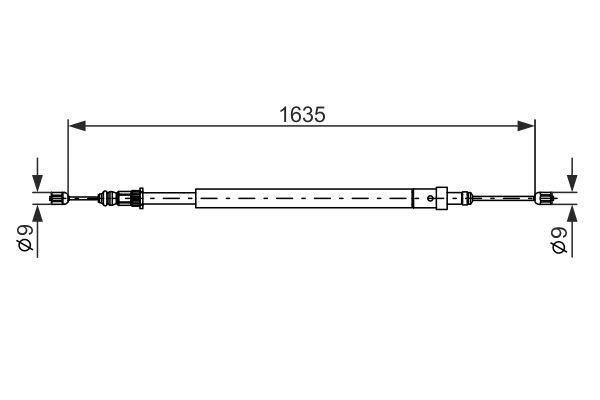 Bosch Трос ручника, левый – цена 753 UAH