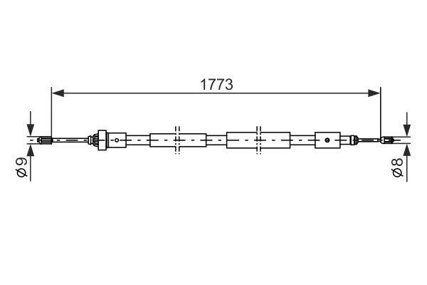 Bosch Трос ручника, левый – цена 771 UAH