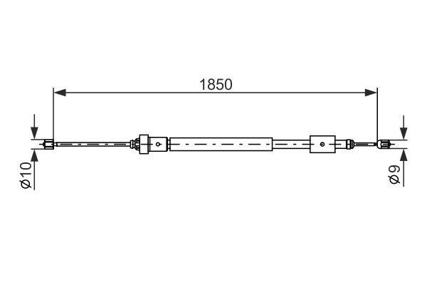 Bosch Трос ручника, правый – цена 675 UAH