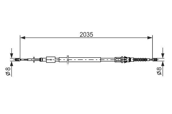 Bosch Трос ручного гальма – ціна 894 UAH