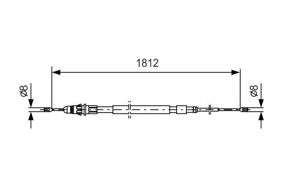 Bosch Трос ручного гальма – ціна 705 UAH