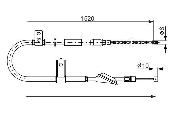 Bosch Трос ручника, правый – цена 864 UAH