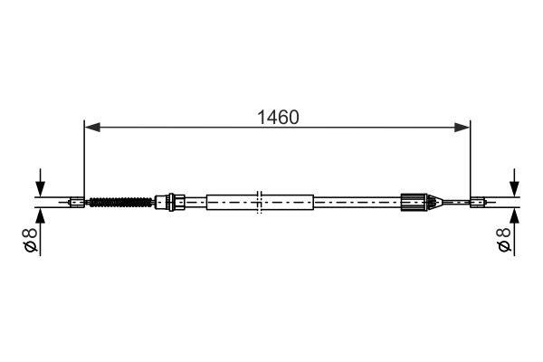Bosch Трос ручного гальма – ціна 981 UAH