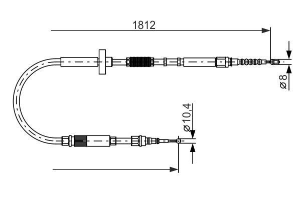 Bosch Трос ручного гальма – ціна 1158 UAH