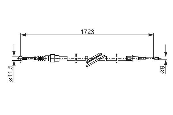 Bosch Трос ручного гальма – ціна 606 UAH