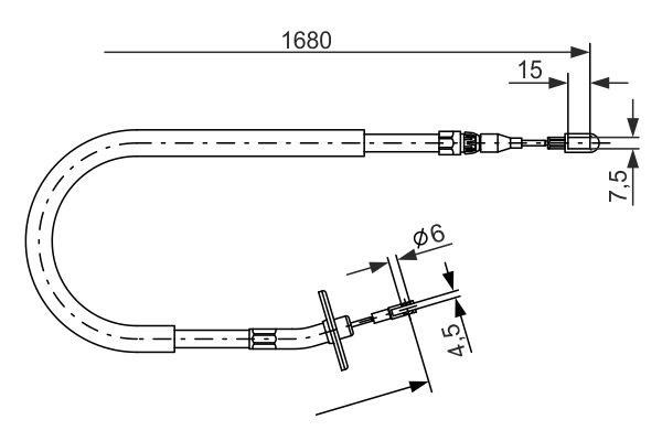 Bosch Трос ручника, правый – цена 1389 UAH