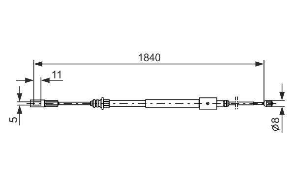 Bosch Трос ручного гальма – ціна 714 UAH