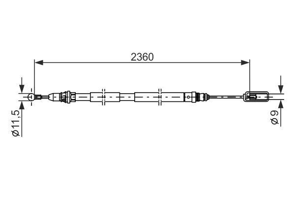 Bosch Трос ручника – цена 1353 UAH
