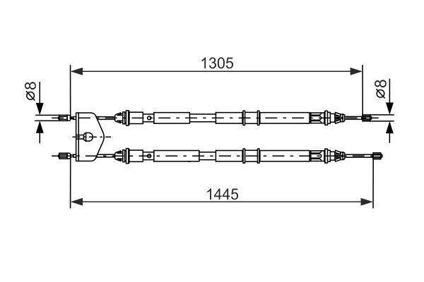 Bosch Трос ручного гальма – ціна 1167 UAH