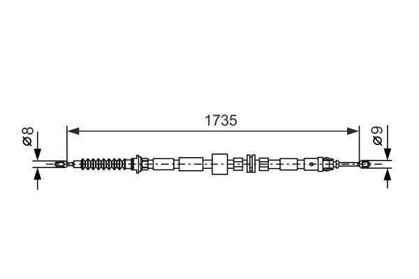 Bosch Трос ручного гальма – ціна 1065 UAH