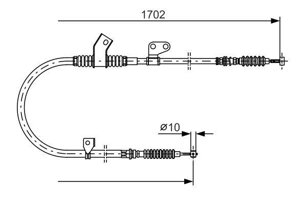 Bosch 1 987 477 747 Трос гальма стоянки, лівий 1987477747: Купити в Україні - Добра ціна на EXIST.UA!