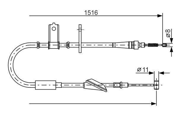 Bosch Трос ручника, левый – цена 1095 UAH