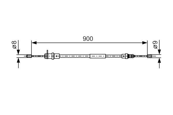 Bosch Трос ручного гальма – ціна 657 UAH
