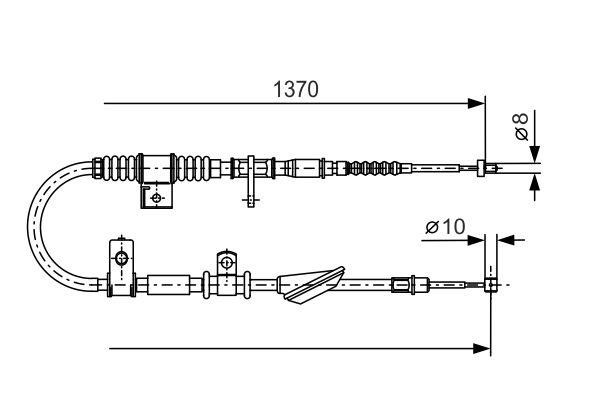 Bosch Трос ручника, правый – цена 1452 UAH