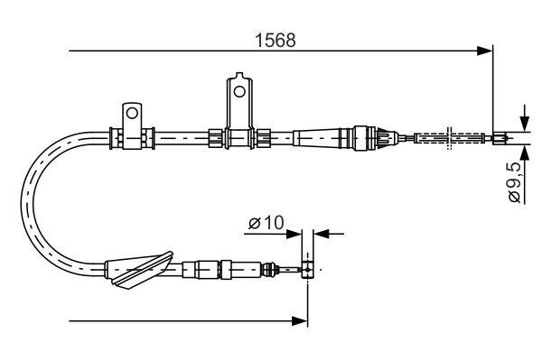 Bosch Трос ручника, правый – цена 1254 UAH