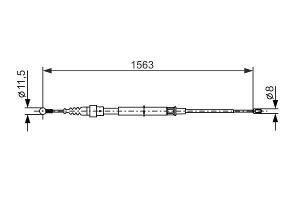 Bosch 1 987 477 891 Трос ручного гальма 1987477891: Приваблива ціна - Купити в Україні на EXIST.UA! 1987477891 Bosch Трос ручного гальма