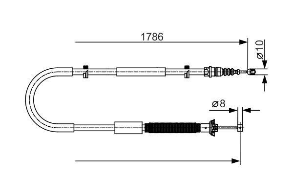 Bosch Трос ручника, левый – цена 873 UAH