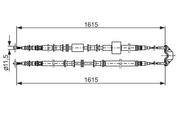 Bosch Трос ручного гальма – ціна 1503 UAH