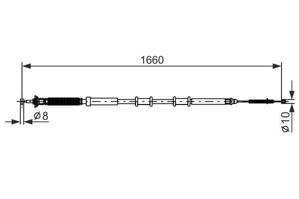 Bosch 1 987 477 973 Трос ручника, правый 1987477973: Отличная цена - Купить в Украине на EXIST.UA! 1987477973 Bosch Трос ручника, правый