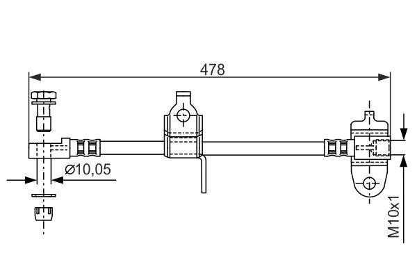 Bosch Тормозной шланг – цена 1176 UAH