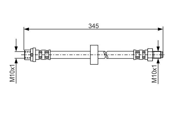 Тормозной шланг Ford Transit Connect (Форд Транзит Коннект): 1987481168 Bosch Тормозной шланг