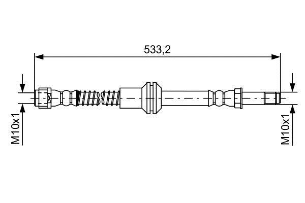 Тормозной шланг Mercedes CLS (Мерседес СиЛС): 1987481609 Bosch Тормозной шланг
