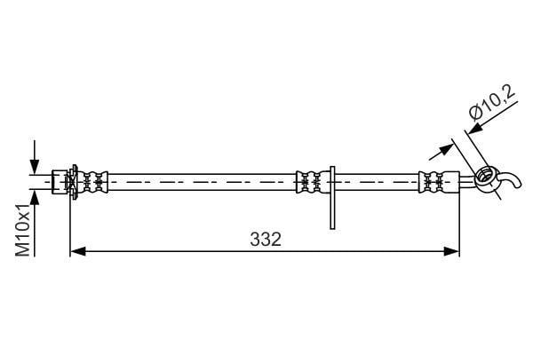 1987481654 Bosch Тормозной шланг