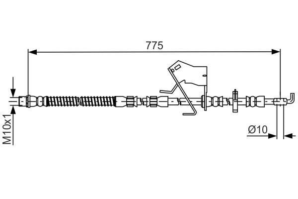 1987481684 Bosch Тормозной шланг