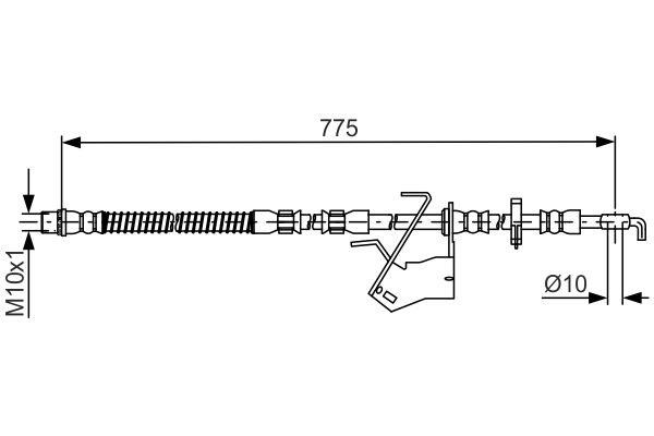 1987481685 Bosch Тормозной шланг