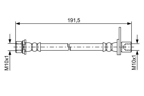 1987481738 Bosch Тормозной шланг