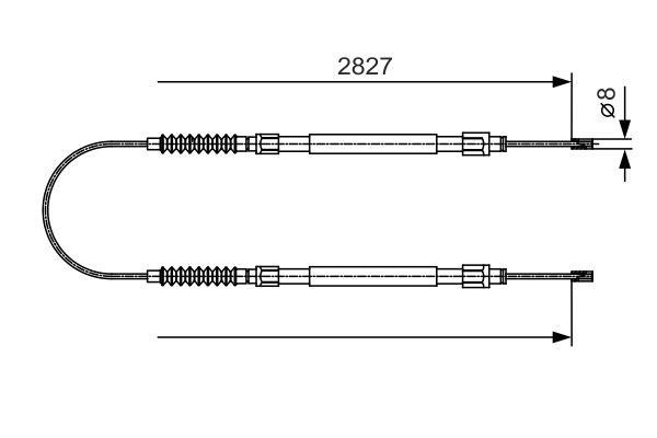 Bosch 1 987 482 006 Трос ручного гальма 1987482006: Приваблива ціна - Купити в Україні на EXIST.UA! 1987482006 Bosch Трос ручного гальма