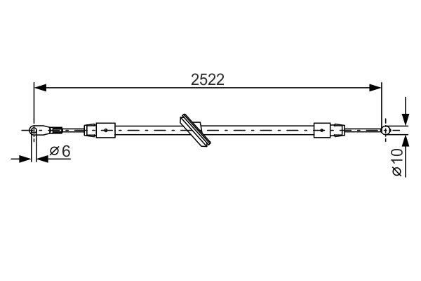 1987482029 Bosch Трос ручного гальма