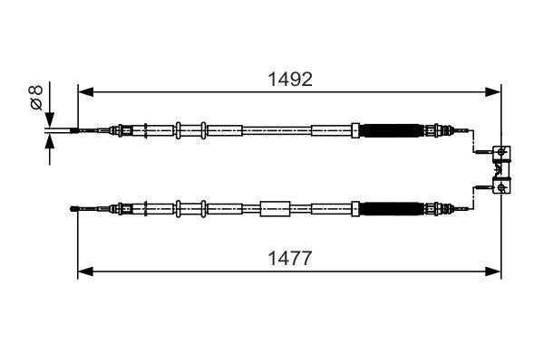 1987482038 Bosch Трос ручника