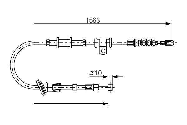 Bosch 1 987 482 064 Трос ручного гальма 1987482064: Приваблива ціна - Купити в Україні на EXIST.UA! 1987482064 Bosch Трос ручного гальма