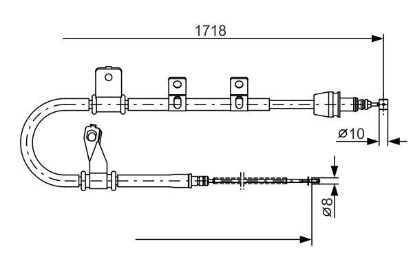 1987482075 Bosch Трос ручника, правый