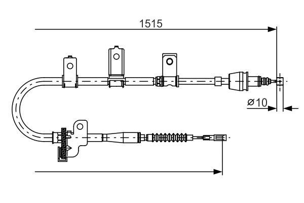 Bosch 1 987 482 097 Трос ручника, правый 1987482097: Отличная цена - Купить в Украине на EXIST.UA! 1987482097 Bosch Трос ручника, правый