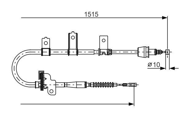 Bosch 1 987 482 098 Трос ручного гальма 1987482098: Приваблива ціна - Купити в Україні на EXIST.UA! 1987482098 Bosch Трос ручного гальма